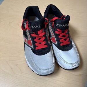 Brooks Running Shoes Mens 9 D Regent 1102051D010 Sneakers Red/Silver/Black‎